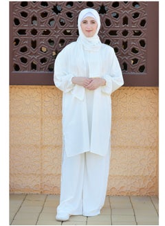 DAMAS COLLECTION P101-umrah essentials Jilbab for women with tow style Skirt or Trouser -4 piece Prayer Clothes for Muslim Women-Islamic Abaya Dress Outfit maxi with scarf and poket- Modest suit Women  - Image 3