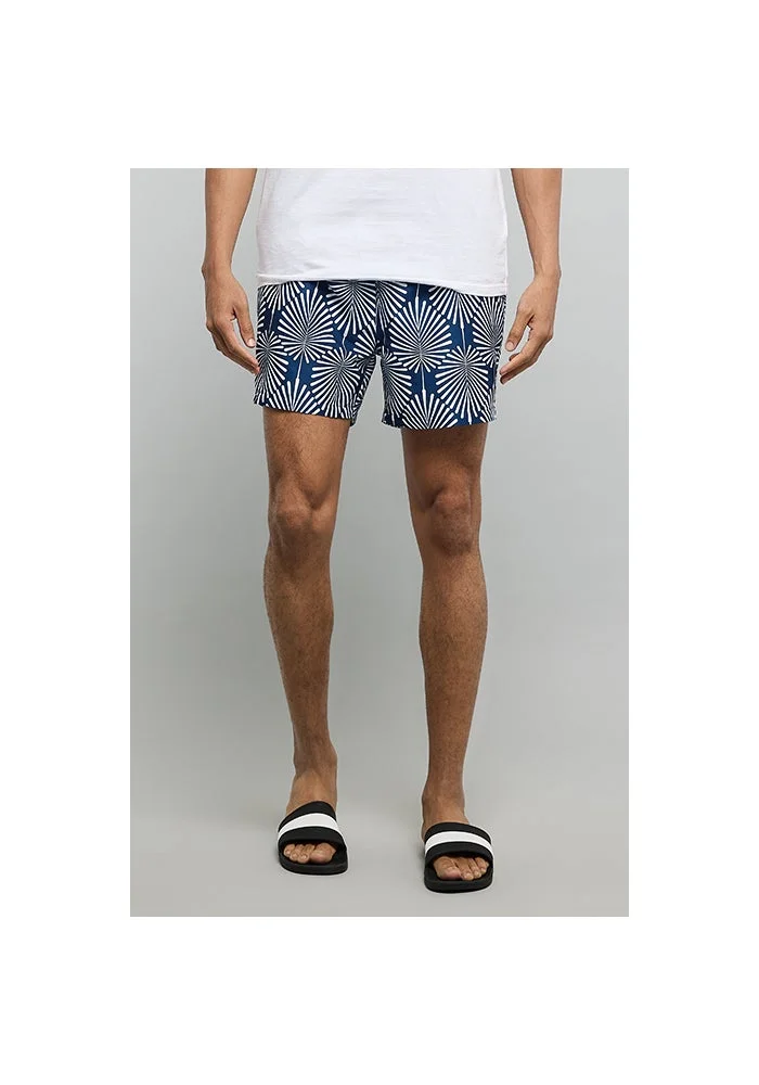 R&b Patterned Swim Shorts with Drawstring Waist