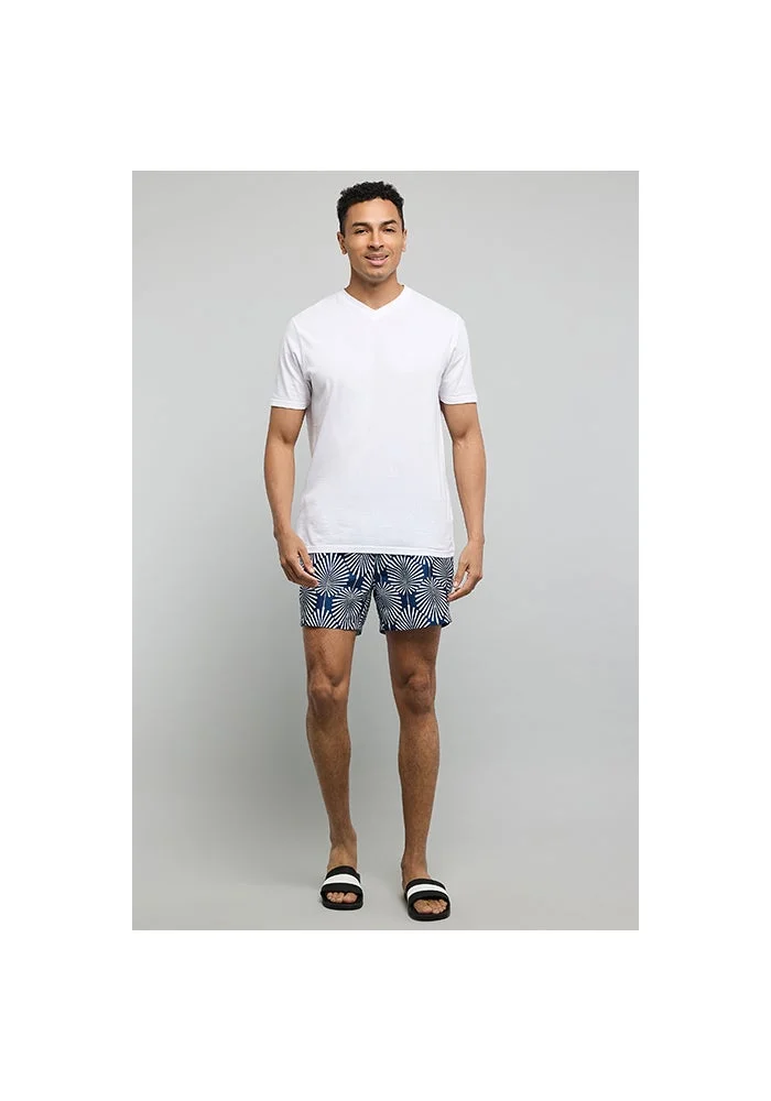 R&b Patterned Swim Shorts with Drawstring Waist