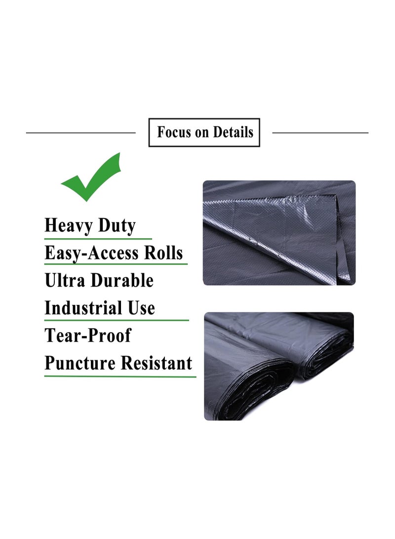 VINSTAR 80 Microns(5kg 25 pcs 95x120 cms) Heavy Duty Disposable Black Biodegradable Plastic Garbage Bags for Large Size Outdoor Bins - Image 3