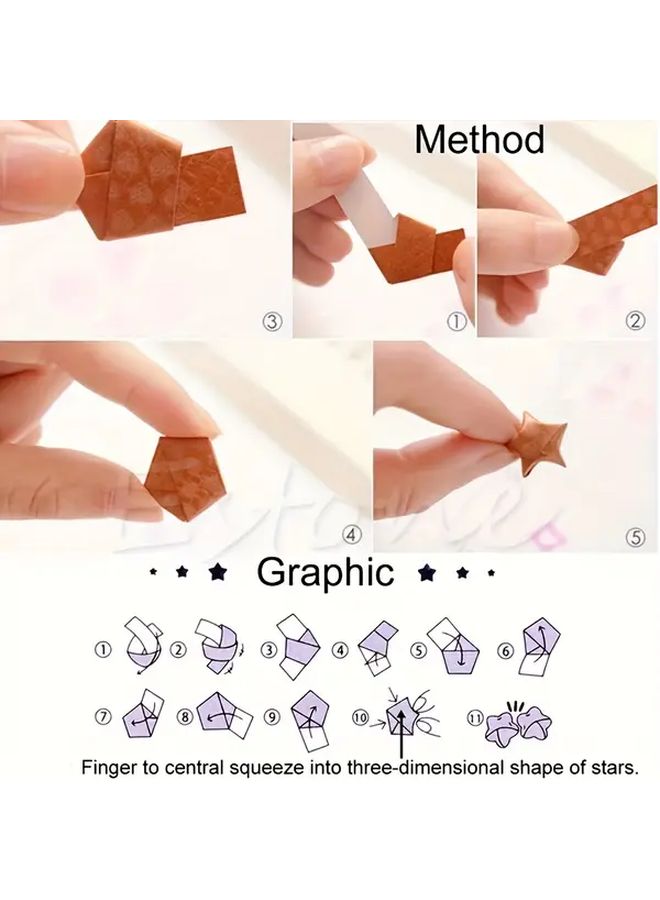 Valentines Day Origami Lucky Stars Paper Notes Cherry Blossoms Flowers 136 Sheets - Image 3
