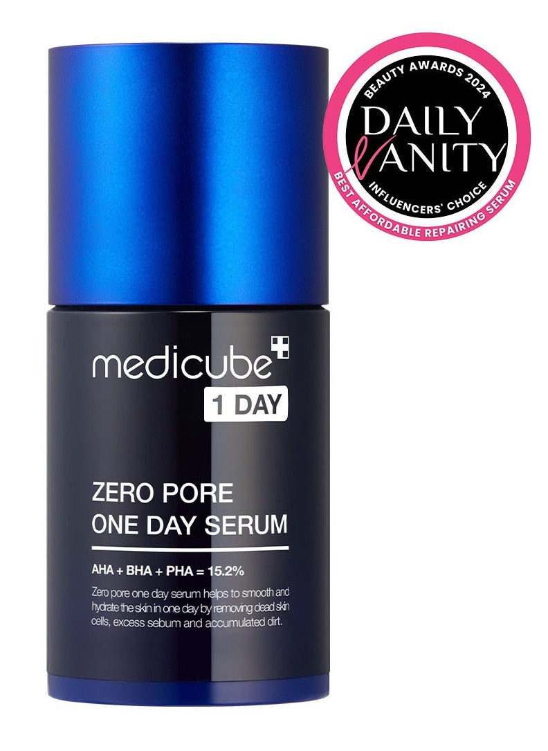 Medicube Zero Pore One-day Serum 1.01 fl.oz - Overnight Resurfacing Serum with Pore Tightening Complex - 15.2% AHA+BHA+PHA & 2% Niacinamide - 10.8% reduction in pore appearance after one day of use  - Image 1