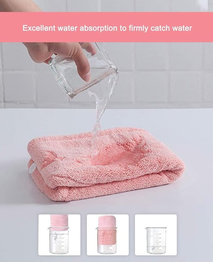 Generic MFH Hair Wrapper Dryer Soft Microfiber Turban Head Towel Cap for Women and 26 Hole Makeup Brush Drying Rack Organizer Cosmetic Brush Stand Shelf Makeup Brush Pack of 2 Combo Random Colour  - Image 4