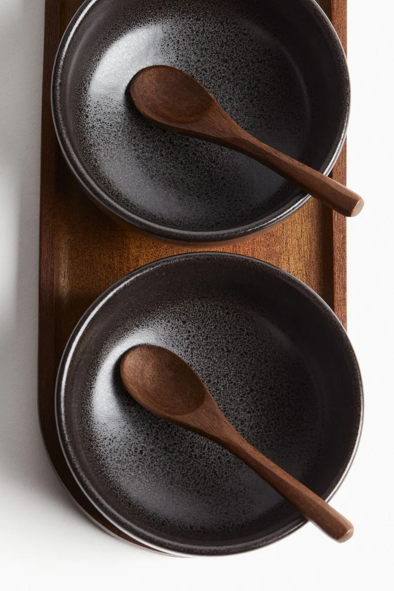 H&M 3-pack stoneware serving bowls