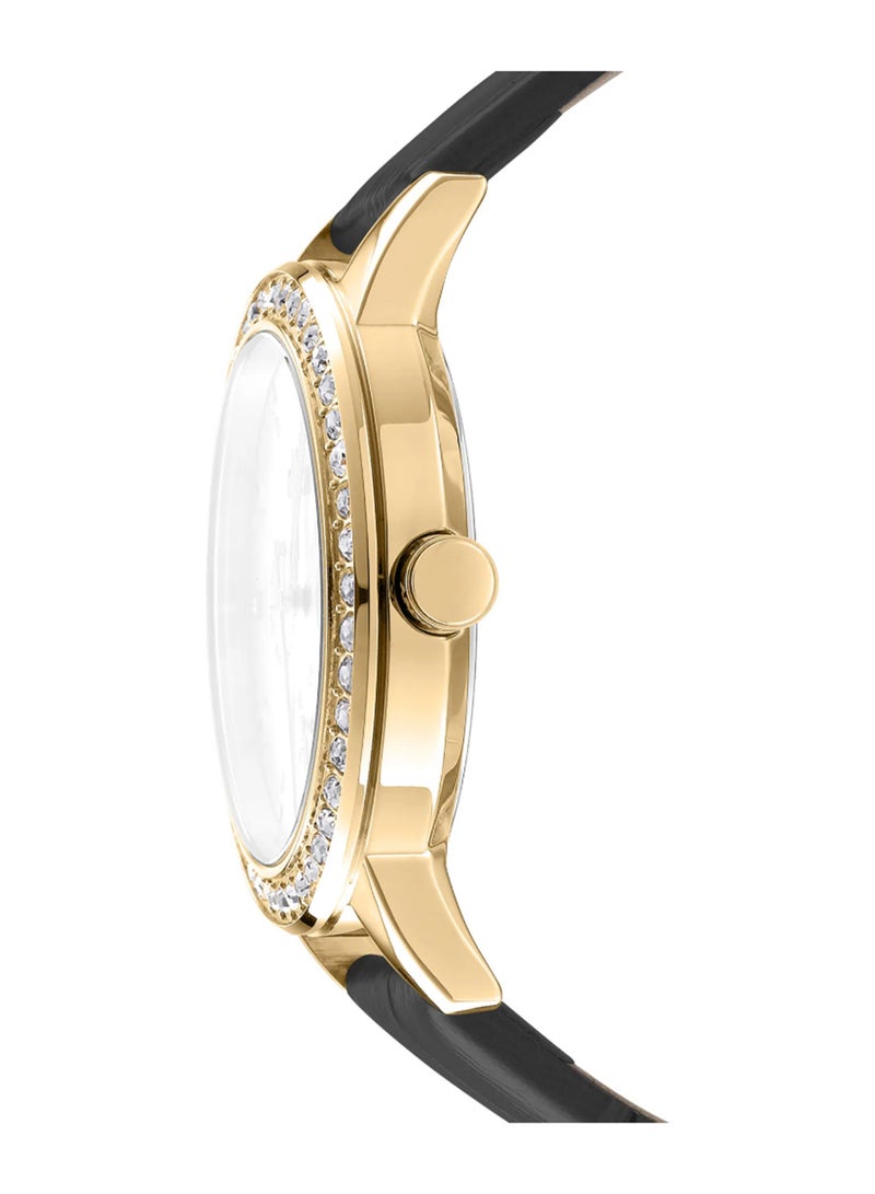 DKNY بارسونز مالتي غليتز Dk1L055L0025 - ساعة جلدية نسائية كوارتز متعددة الوظائف - Image 2