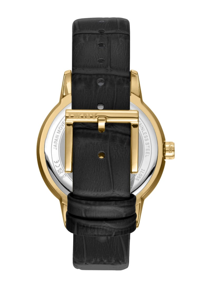 DKNY بارسونز مالتي غليتز Dk1L055L0025 - ساعة جلدية نسائية كوارتز متعددة الوظائف - Image 3