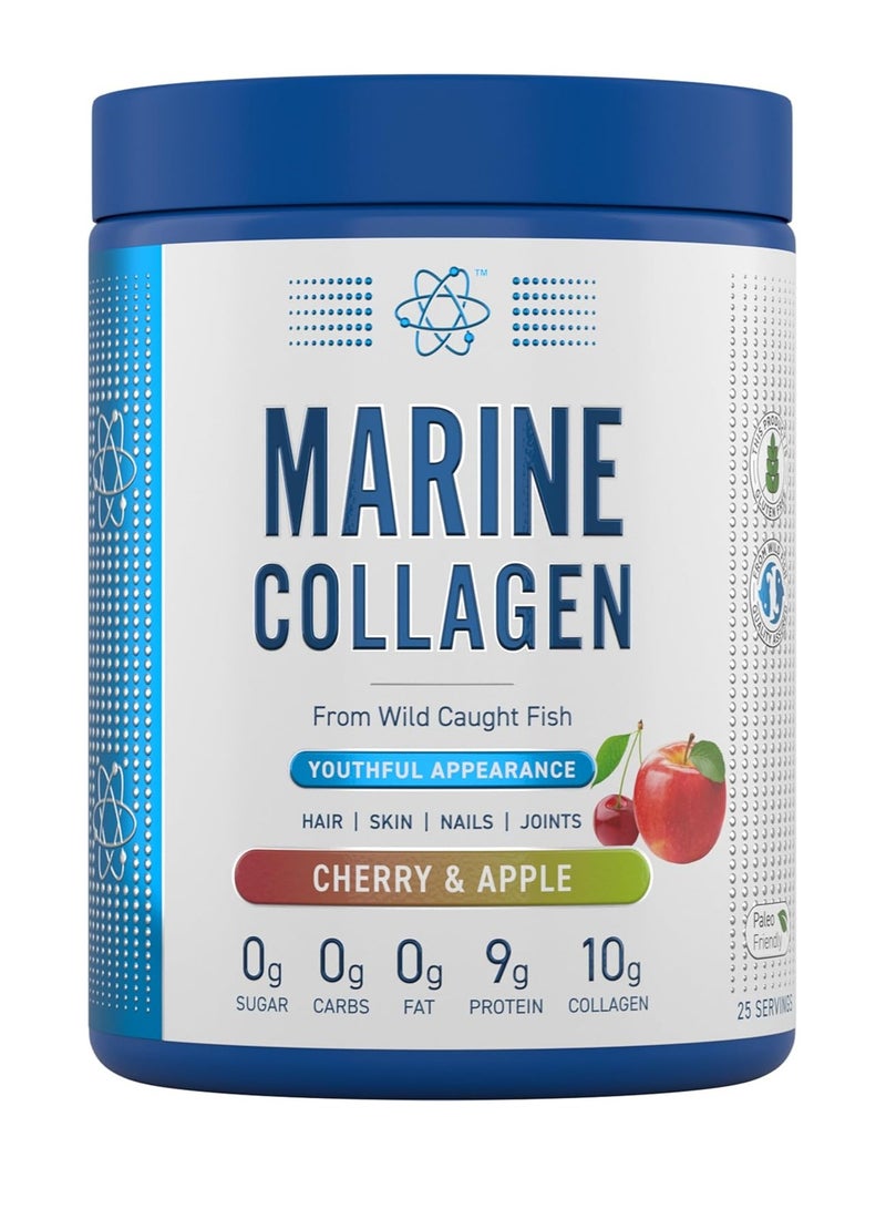 Applied Nutrition Marine Collagen Powder Healthy Skin, Hair, Nails - Cherry Apple - (300G) - Image 1