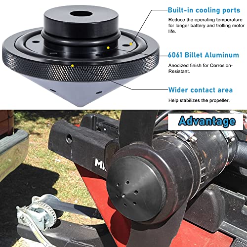 Camoo صمولة دافعة محرك التجديف إليمناتور من الألمنيوم لطرازات مينكوتا 35-70 رطل (GFEL-MKS-BK-DP) - Image 4