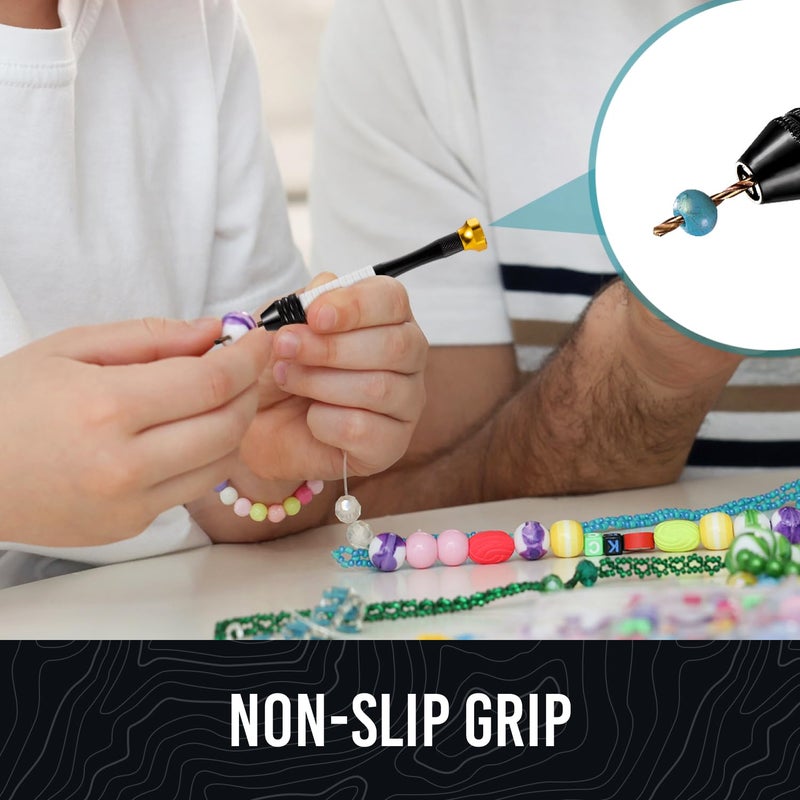CRAFT911 مثقاب يدوي - مجوهرات مع رؤوس مثقاب دقيقة (0.8mm-2.5mm) - مثقاب دوار لصنع المجوهرات، الراتنج، الخشب، البلاستيك، النماذج، الخرز، الطين، إلخ - Image 5