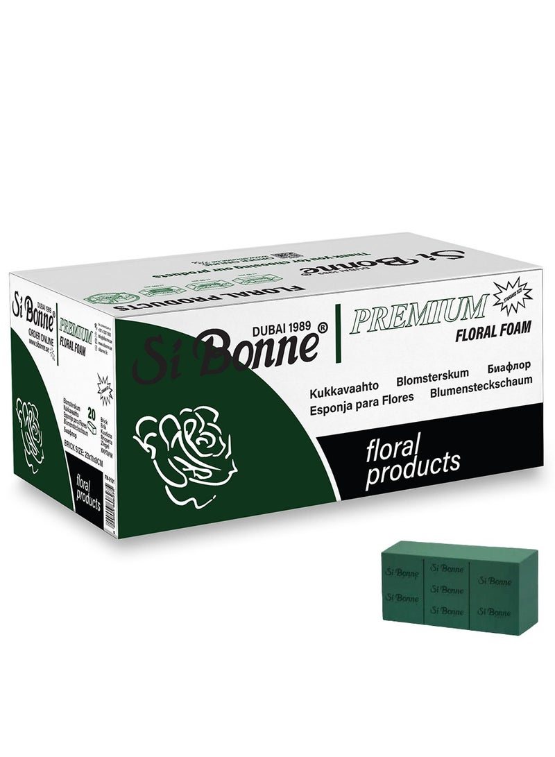 Si Bonne 20-Pack Premium Floral Foam Blocks – Foam for Fresh Flowers.  - Image 1