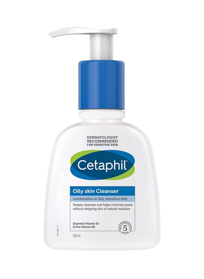 Cetaphil Oily Skin Cleanser, Face And Body Wash For Men And Women, Combination To Oily And Sensitive Skin, Unscented 236ml + Moisturizing Cream Dry To Very Dry, Sensitive Skin 100grams  - Image 3