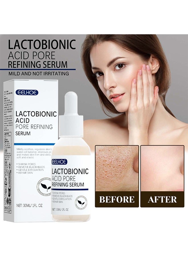 إيلهو سيروم حمض اللاكتوبيونيك لتقليل حجم المسام، سيروم شد المسام بالحمض، منتج نباتي لتقليل حجم المسام للرجال والنساء بغض النظر عن العمر، 30 مل - Image 2