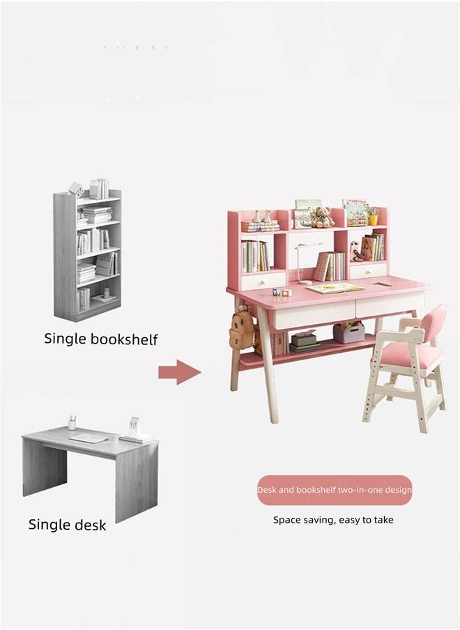 Generic - Computer Desk, Study Desk with Bookshelf, Writing Desk with Drawers, Home Office Study Table, Computer Table Work Desk Corner Desk,table and chiar - Image 1