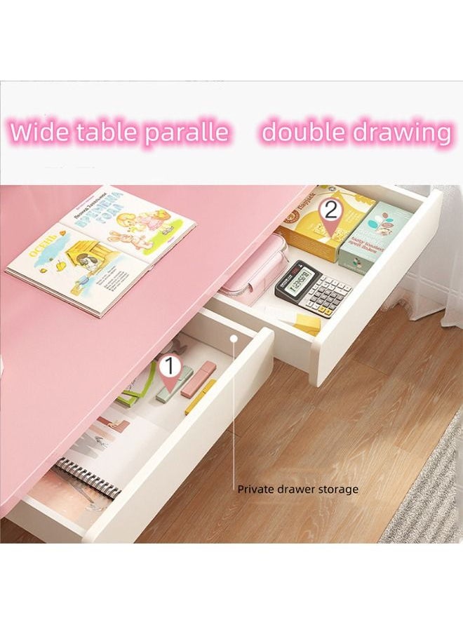 Generic - Computer Desk, Study Desk with Bookshelf, Writing Desk with Drawers, Home Office Study Table, Computer Table Work Desk Corner Desk,table and chiar - Image 1