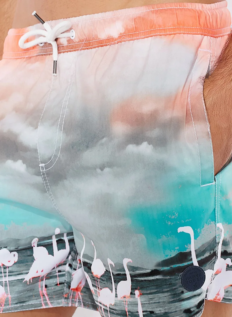 Native Youth Flamingo Swim Shorts