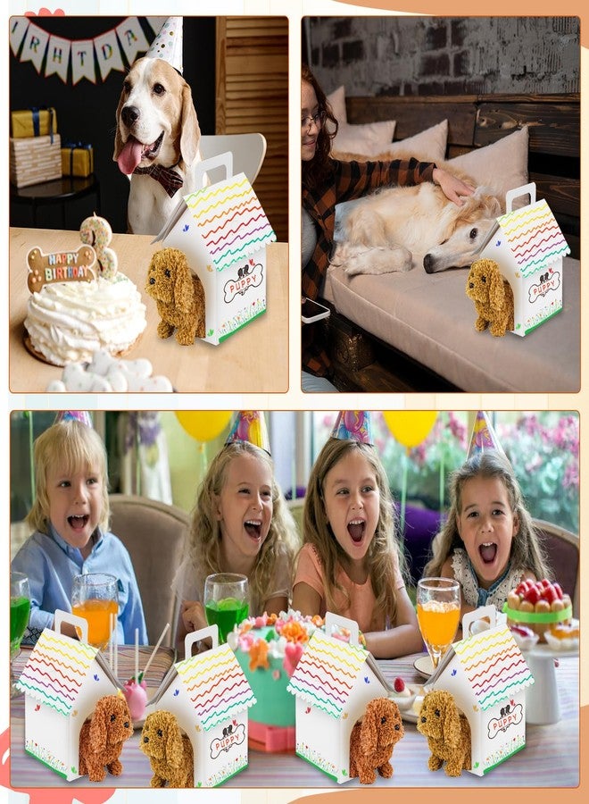 MBAIYO 30 Pcs Mini Dog Party Favors Boxes, Adopt A Puppy Party Favors Boxes White Dog House Shaped Treat Gift Box with Handle & Ventilation Holes for Puppy Adoption Birthday Dogs Themed Parties - Image 2
