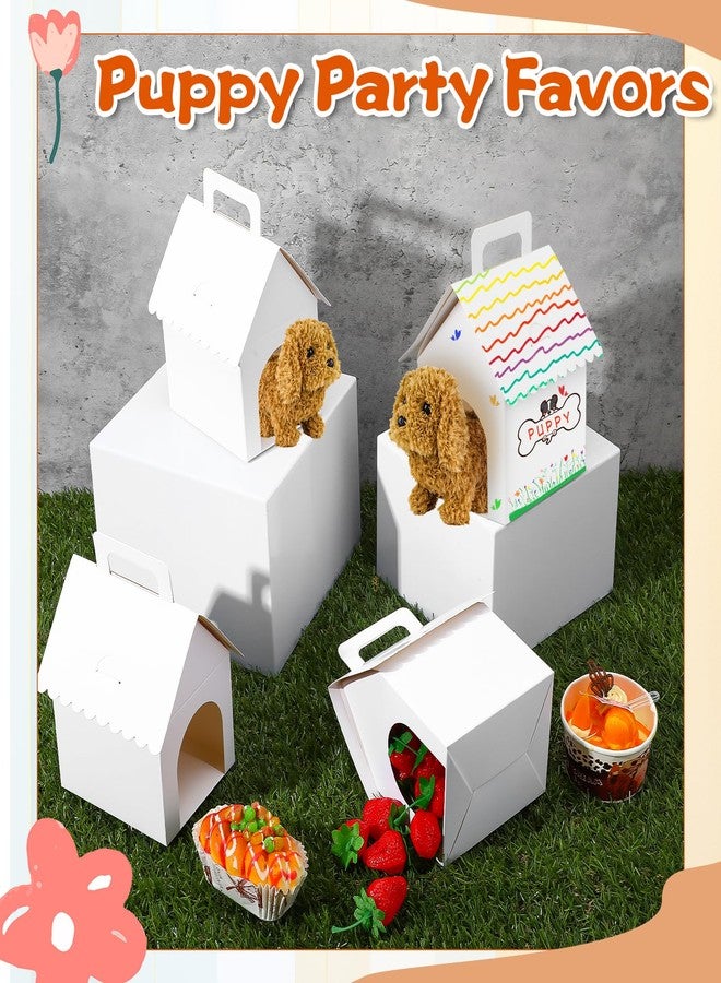 MBAIYO 30 Pcs Mini Dog Party Favors Boxes, Adopt A Puppy Party Favors Boxes White Dog House Shaped Treat Gift Box with Handle & Ventilation Holes for Puppy Adoption Birthday Dogs Themed Parties - Image 5