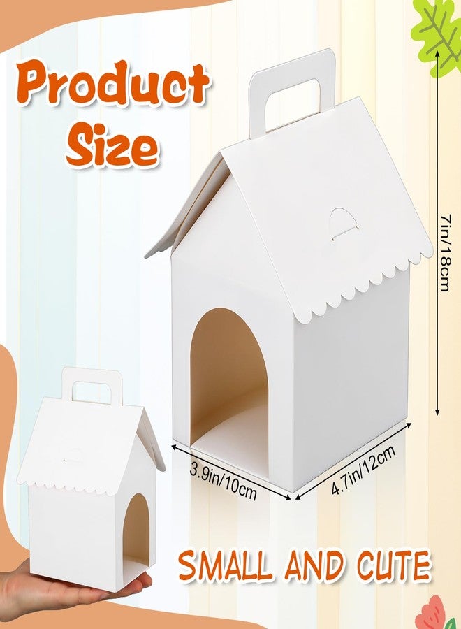 MBAIYO 30 Pcs Mini Dog Party Favors Boxes, Adopt A Puppy Party Favors Boxes White Dog House Shaped Treat Gift Box with Handle & Ventilation Holes for Puppy Adoption Birthday Dogs Themed Parties - Image 4