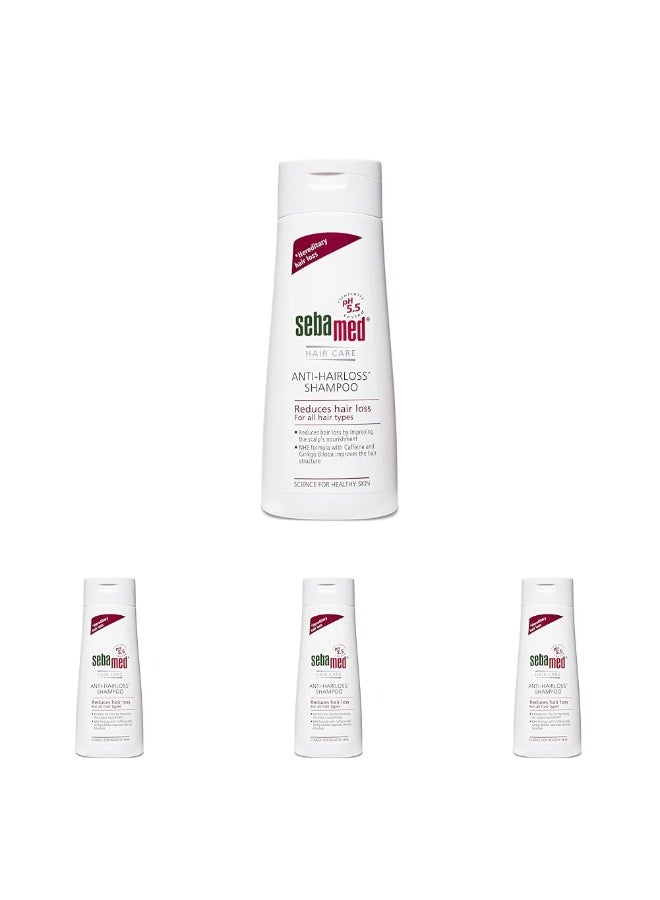 Sebamed Anti Hairloss Shampoo 200Ml | Ph 5.5 | Reduces Hairloss  | All Hair Types | Pack of 4 - Image 1