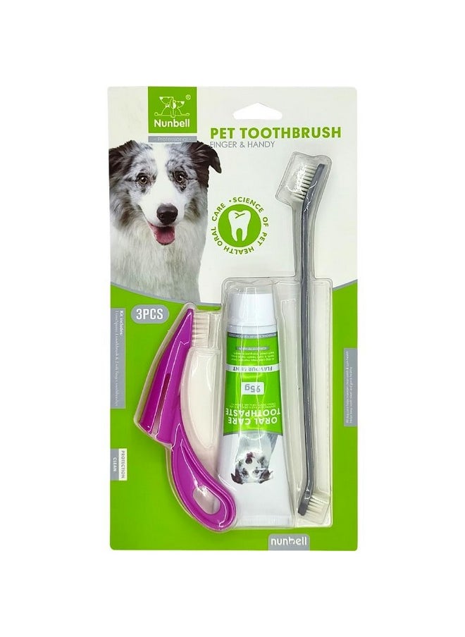 PET Grooming Bathing Massage Spa Kit For Dog- Combo Of Tooth Paste Kit, Brush/Comb, Soap Dispenser, And Shower  - Image 2