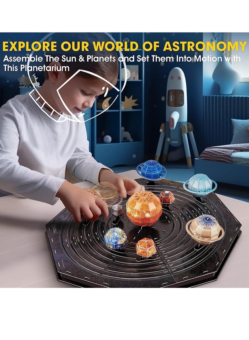 SYOSI Solar System for Kids Toys National Geographic Movable Solar System Project Kit National Geographic 3D Puzzles for Kids Science Kit Arts Crafts for Kids Ages 8-12 Toys for Ages 8-13 Boys Girls - Image 2