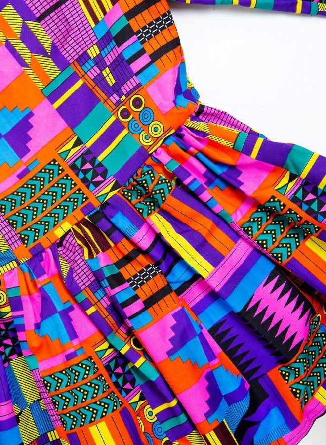 SHENBOLEN Women African Traditional Batik Print Long Sleeve Shirt Dashiki Casual Cotton Shirt(Small,I) - Image 5