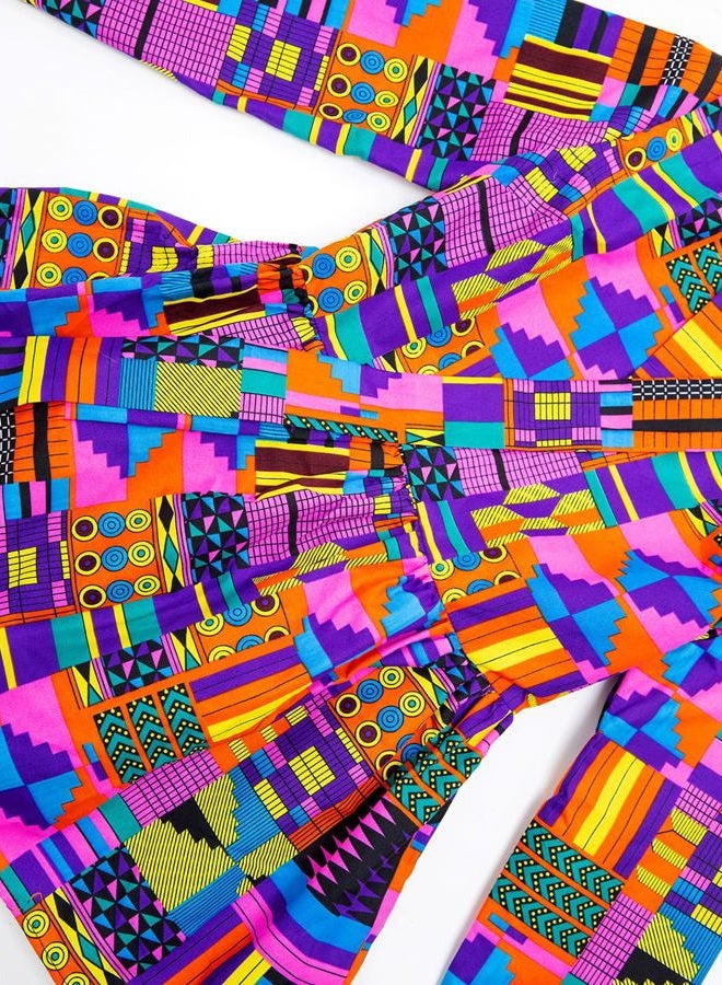SHENBOLEN Women African Traditional Batik Print Long Sleeve Shirt Dashiki Casual Cotton Shirt(Small,I) - Image 4