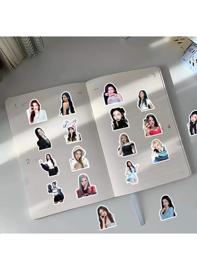 NIBEMINENT - 62PCS BABYMONSTER Star Stickers High Appearance Level Peripheral Decoration Luggage Laptop Ipad Tent Stickers - Image 1