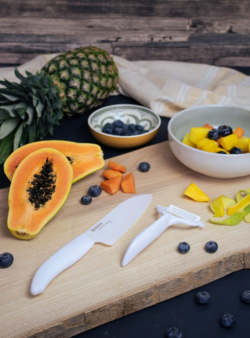 Kyocera Advanced Ceramic Horizontal Y Peeler, White - Image 2