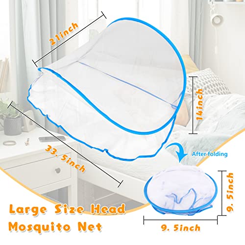 jixsloft Portable Mosquito Net Tent, Folding Mosquito Head Net, Pop Up Mosquito Tent Netting for Bedding Camping Traveling Patio (1 Pack, Large) - Image 2