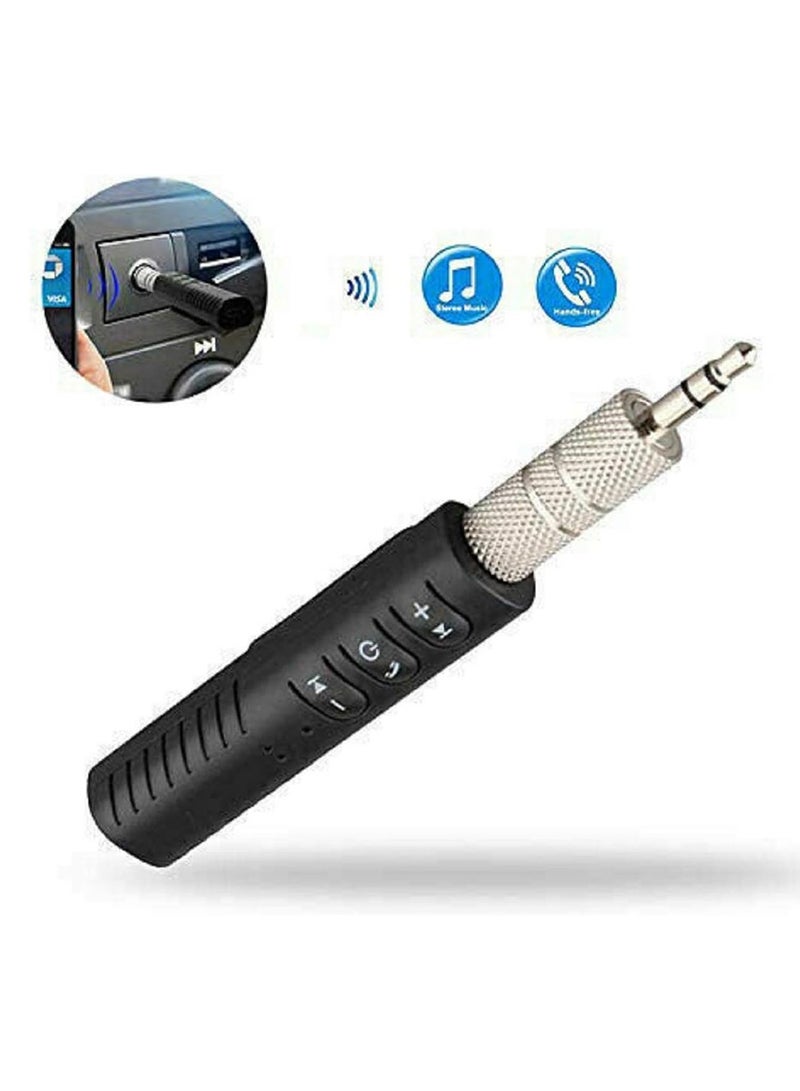 TEXEEM Bluetooth 5.0 Receiver, Wireless Audio Adapter with 3.5mm AUX, Portable Car Kit for Hands-Free Calling, Music Streaming, Compatible with Home Stereo, Speakers, Wired Headphones, Black - Image 4
