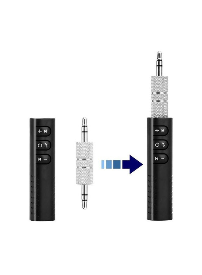 TEXEEM Bluetooth 5.0 Receiver, Wireless Audio Adapter with 3.5mm AUX, Portable Car Kit for Hands-Free Calling, Music Streaming, Compatible with Home Stereo, Speakers, Wired Headphones, Black - Image 2