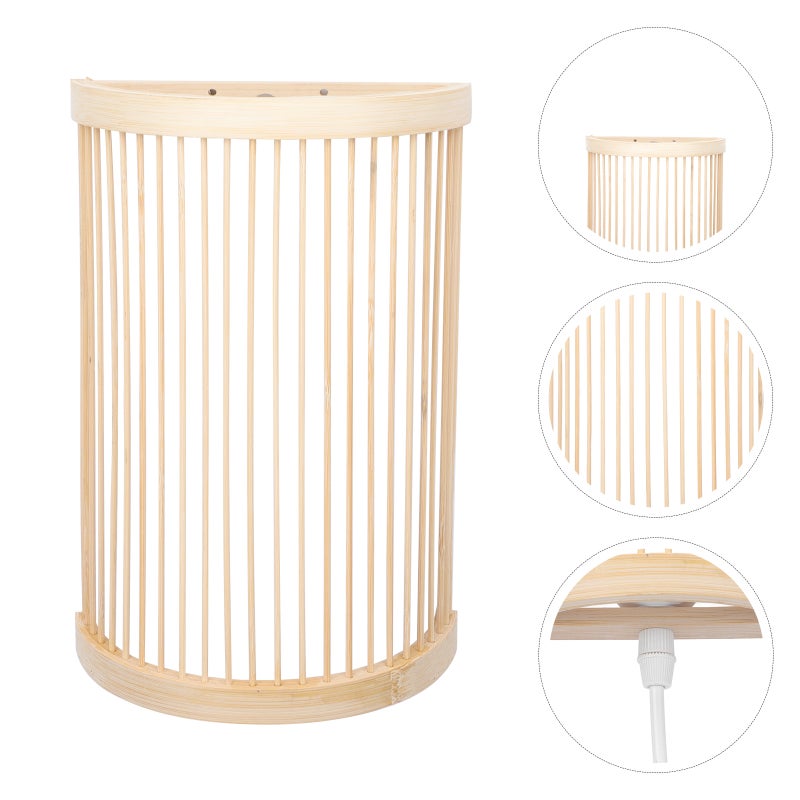 1pc Weaving Craft Wall Lamp Simple Wall Light Indoor Lamp Scene Adornment - Image 1