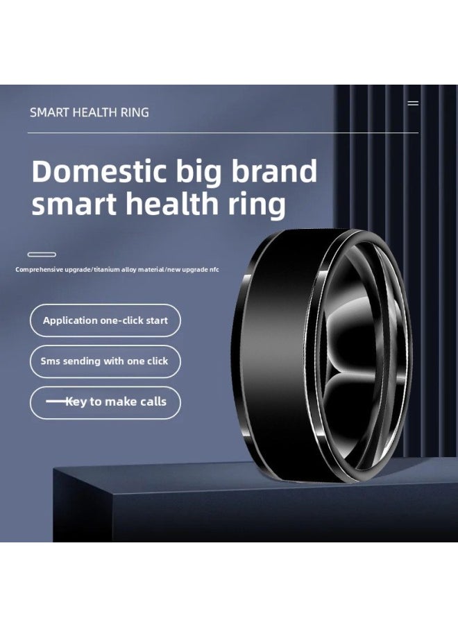Generic NFC Ring Solar Energy Multifunctional Android Temperature Magic Ring TikTok Internet Celebrity Same Smart Fashion Ins Waterproof-Color:[waterproof Ring] Silver No. 9 Finger Circumference 59.5mm  - Image 2