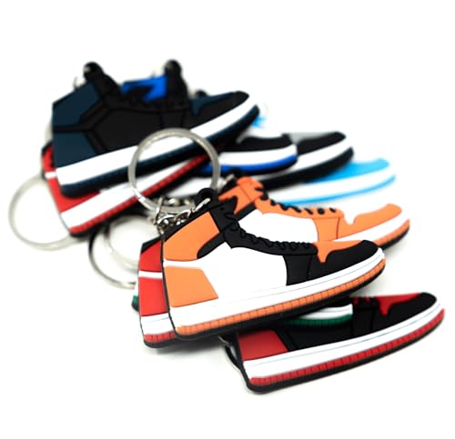 4Hrse - Retro Shoe Rubber Sneaker Keychains Birthday Party Favors Fun Gifts Hype Props Celebration Decoration Kids Mystery Goodie Bag Prizes (Retro Pack of 10) - Image 3