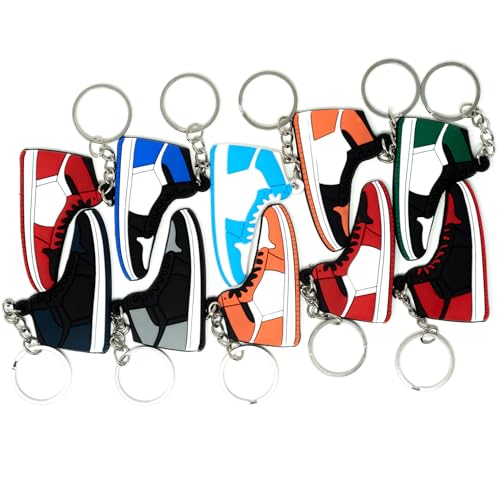 4Hrse - Retro Shoe Rubber Sneaker Keychains Birthday Party Favors Fun Gifts Hype Props Celebration Decoration Kids Mystery Goodie Bag Prizes (Retro Pack of 10) - Image 5