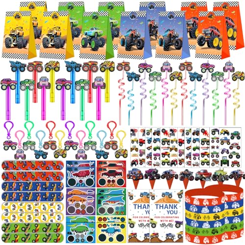 PLOUGVI 232 PCS Party Favors for Truck Birthday Decorations Supplies Truck Party Stuff for Party Goodie Bag Stuffer Pinata Filler Gifts - Image 1