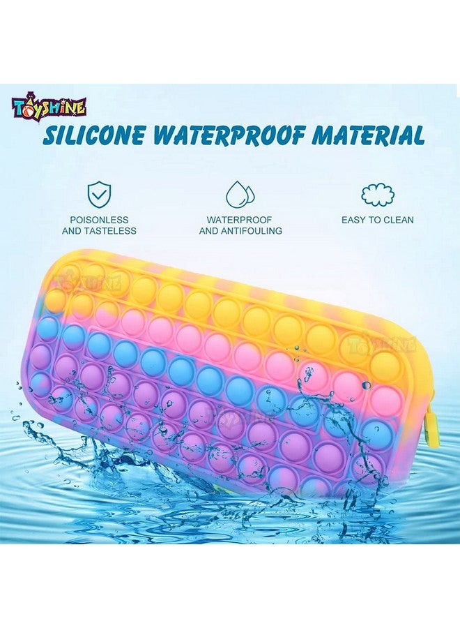 Toyshine Toyshine Pop Pencil Case Popping Fidget Toy Bag ,Push Bubble Silicone Sensory Cute School Supplies Large Capacity For Teen Girls Office Pen Case Women - ASSORTED COLOR - Image 2