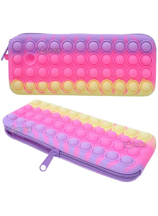 Toyshine Toyshine Pop Pencil Case Popping Fidget Toy Bag ,Push Bubble Silicone Sensory Cute School Supplies Large Capacity For Teen Girls Office Pen Case Women - ASSORTED COLOR - Image 5