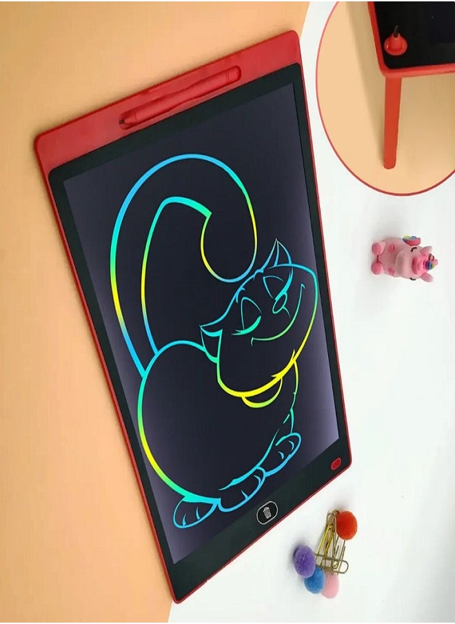 Generic 16 Inch LCD Writing Tablet for Kids, Colorful Doodle Board Drawing Pad for Kids, Electronic Drawing Board Erasable & Reusable, LCD Drawing Tablet for Kids Toddler Toys Gifts - Red  - Image 2