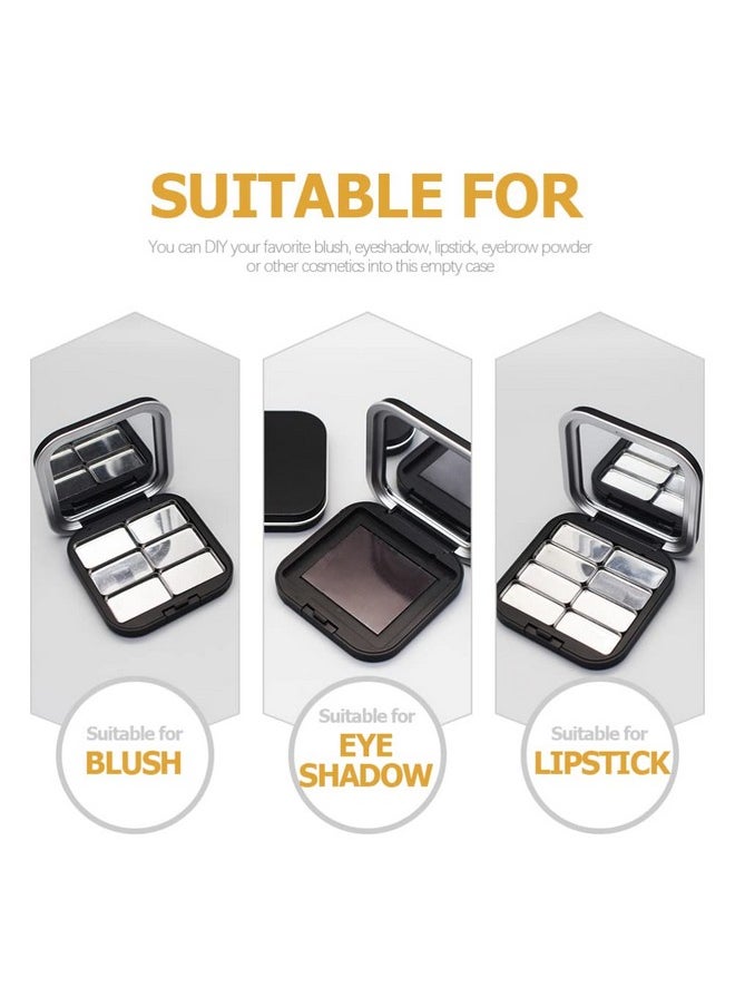 KALLORY - 2Pcs Empty Magnetic Eyeshadow Palette Small Makeup Palette Lipstick Compact Containers Cosmetic Sample Storage Cases Magnetic Pallete For Makeup - Image 1
