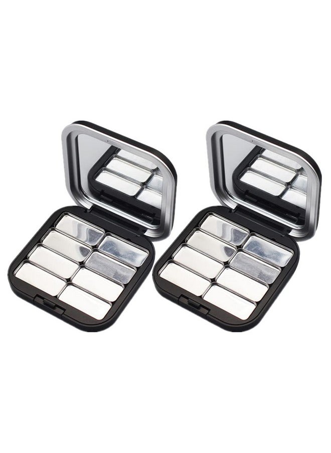 KALLORY - 2Pcs Empty Magnetic Eyeshadow Palette Small Makeup Palette Lipstick Compact Containers Cosmetic Sample Storage Cases Magnetic Pallete For Makeup - Image 1