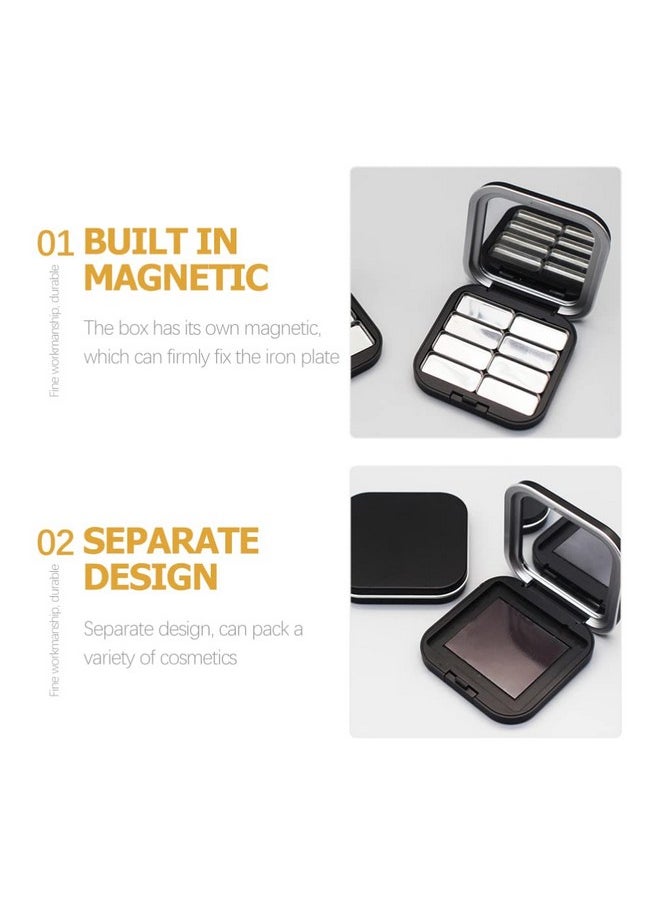 KALLORY - 2Pcs Empty Magnetic Eyeshadow Palette Small Makeup Palette Lipstick Compact Containers Cosmetic Sample Storage Cases Magnetic Pallete For Makeup - Image 1