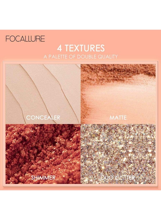FOCALLURE - 10 Color Eyeshadow Palette, Highly Pigmented Eye Makeup Palette, Matte Shimmer Metallic Eye Shadow, Long Lasting Waterproof Makeup Pallet Cosmetics Gift, Sakura In Dream - Image 1