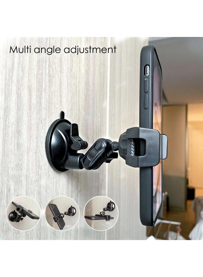 Quyee Universal Mirror Shower Phone Holder, Multi-Directional Dual 360 Degree Rotating Suction Cup Phone Wall Mount stand, Tiktok Youtube Vlog Video Recording Kit, airplane travel essentials accessories - Image 4