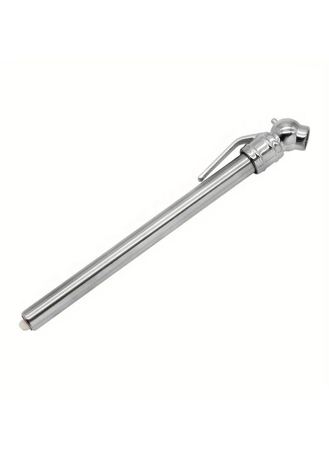 Digital Tire Pressure Gauge 5 50 PSI Silver Stainless Steel Pen for Car Motorcycle - Image 1