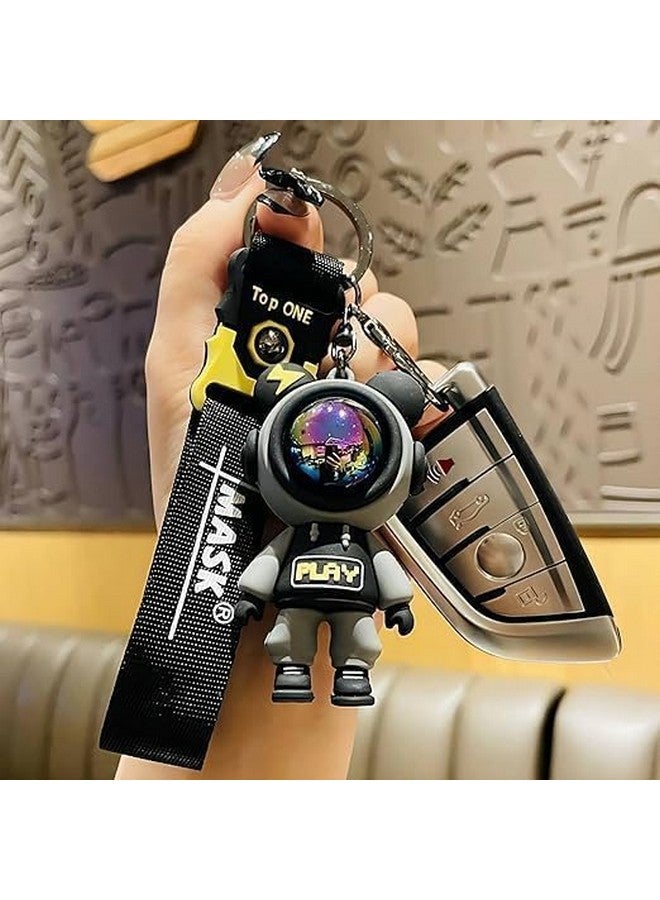 Sky Tech¬Æ Astronaut Keychain 3D Space Keychain for Men & Women Cute Cartoon Astronaut Pendant Key Ring with Pilot Bear Strap Creative Silicone Fashion Key Ring for Backpacks„ÄêColors as Per Stock„Äë - Image 4