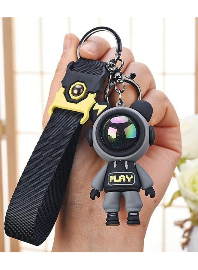 Sky Tech¬Æ Astronaut Keychain 3D Space Keychain for Men & Women Cute Cartoon Astronaut Pendant Key Ring with Pilot Bear Strap Creative Silicone Fashion Key Ring for Backpacks„ÄêColors as Per Stock„Äë - Image 1