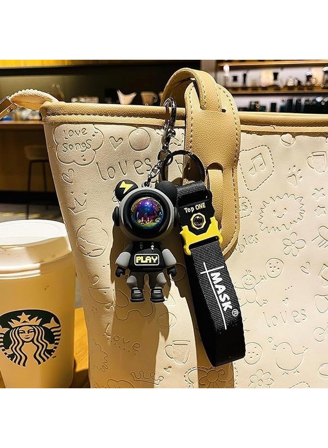 Sky Tech¬Æ Astronaut Keychain 3D Space Keychain for Men & Women Cute Cartoon Astronaut Pendant Key Ring with Pilot Bear Strap Creative Silicone Fashion Key Ring for Backpacks„ÄêColors as Per Stock„Äë - Image 5