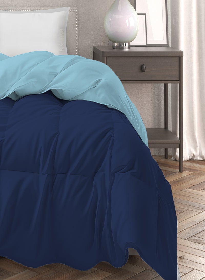 Raymond Home Microfiber Quilt All Season AC Soft Lightweight Blanket King Size Bed Peach Finish  100 GSM - Blue & Turquise (229 x 254 CM) - Image 5